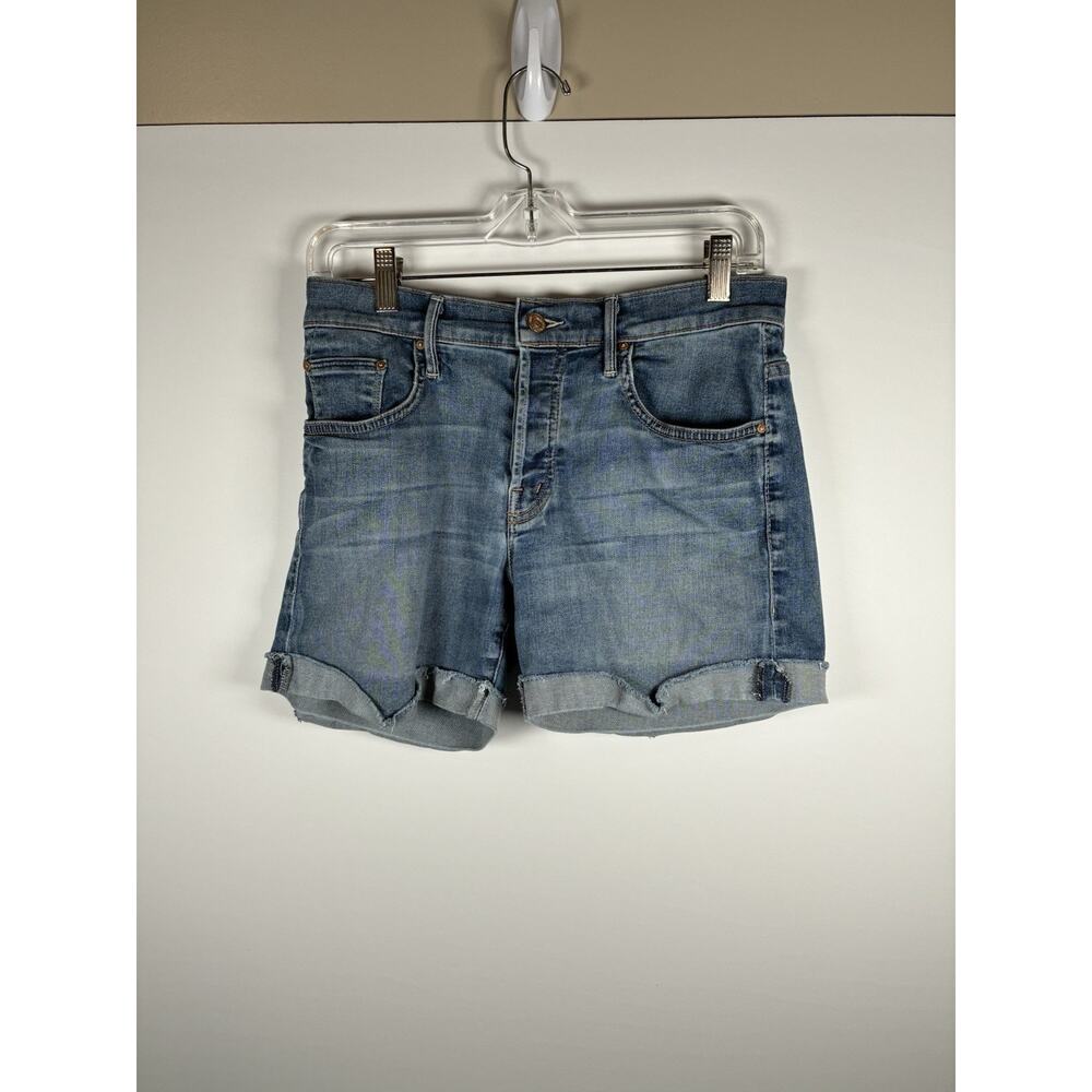 MOTHER The Loosey Fray Short Size 24 Baby Drive South Denim Cuffed Jean Shorts